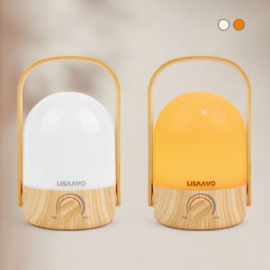 便攜式充電雙色驅蚊木纹露營燈