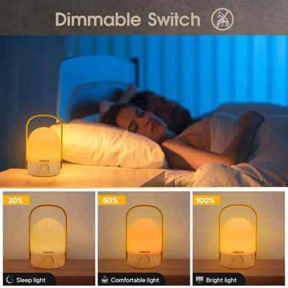 便攜式充電雙色驅蚊木纹露營燈